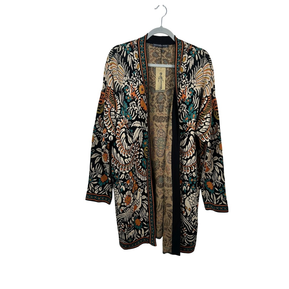 Peruvian Connection Cottonwood Cardigan Women XXL Black Multicolor NWT Knit